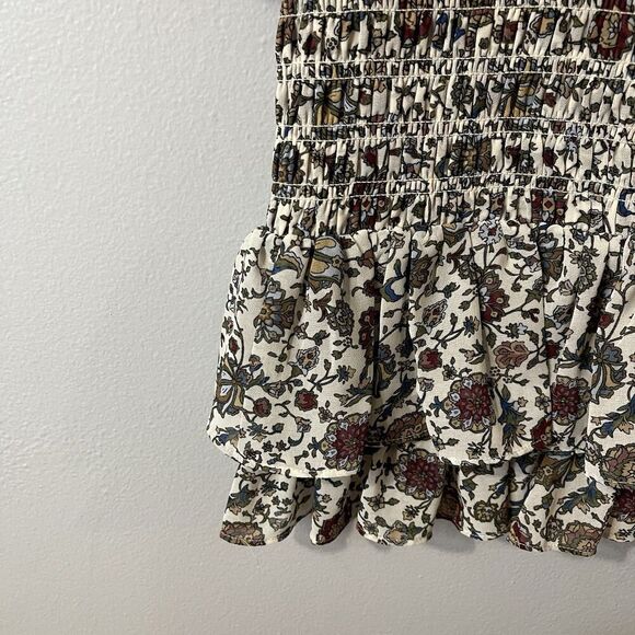 VERONICA BEARD Fahra Mini Dress Size 8 Multicolor NEW Smocked Ruffle Designer - Picture 10 of 15